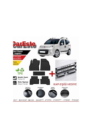 Fiat Fiorino 2008-2024 4d Havuzlu Paspas 5 Parça Tpe Koku Yapmaz Araca Özel Kapı Eşiği li