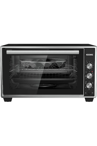 Koenic KMO 509026 50 L 1400 W 6 Fonksiyonlu Dikey Piliç Çevirmeli Buhar Destekli Pişirmeli Izgara Fonksiyonlu Mini Fırın
