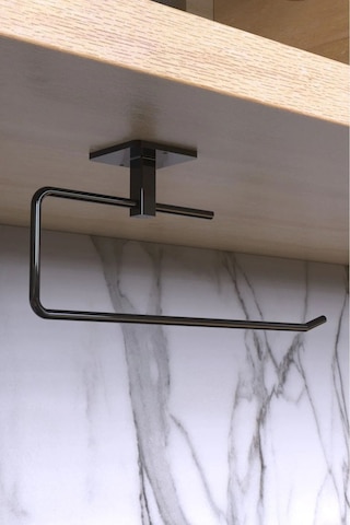 Yapışkanlı Siyah Uzun Havluluk Rulo Havluluk Kare Havluluk Ve Wc Kağıtlık Seti Siyah