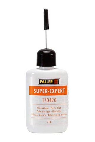 Faller 170490 İğne Uclu, Hızlı Kuruyan Plastik Yapıştırıcısı, 25 Gram