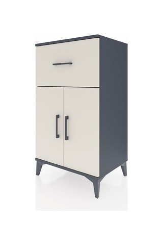 Hyperion Komodin Tek Raflı Tek Çekmeceli 2 Kapaklı 60x44x106 ... Antrasit