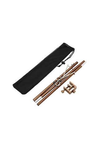 Homyl Kamp Feneri Standı 2 Adet Kancalı Asılı Kahverengi Kahverengi