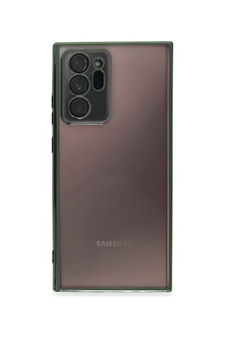 Samsung Galaxy Uyumlu Note 20 Ultra Kılıf Razer Lensli Silikon - Yeşil Çokrenkli