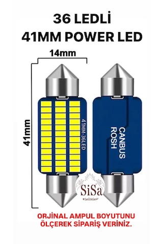 41mm Sofit Led C5w Canbus Tavan Plaka Ampul 1 Takım