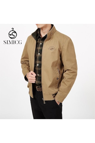 Simicg Ters Çevrilebilir Erkek Ceket Haki - Yeşil Haki