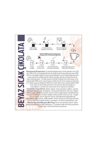 Oze Beyaz Sıcak Çikolata 1 KG