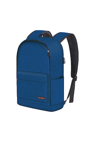 Yifomall 16 İnç Laptop İçin Spor Çanta - Usb Şarj, Antiçalar Çantası, Sırt Baskısı Azaltıcı, Vagon Bağlama Kemer, Geniş Hacim, Mavi