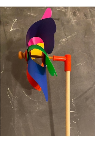 Kardeşler Oyuncak Rüzgar Gülü Çap: 20 cm 7 Kanatlı Rüzgar Gülü