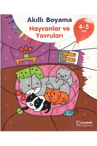 4-5 Yaş Akıllı Boyama - Hayvanlar Ve Yavruları (Uçanbalık Yayınla