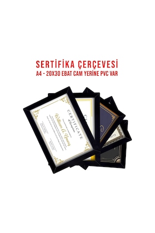 Yhfoto 5 Adet A4 Siyah Pvcli 21x30 Belge Için Siyah 21 X 30