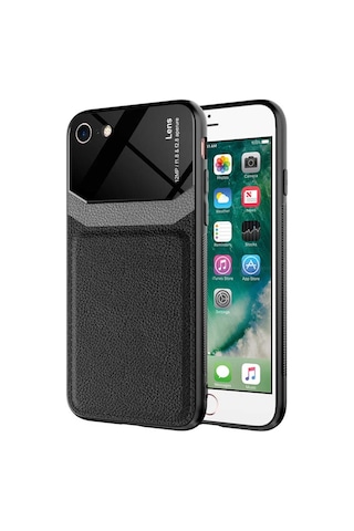 Apple Uyumlu iPhone Se 2020 Kılıf Zore Emiks Deri Görünümlü Kılıf