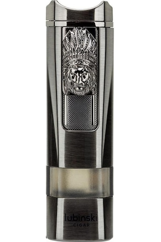 Lubinski Lion Sehpalı Delicili Tek Torch Puro Çakmağı Gunmetal