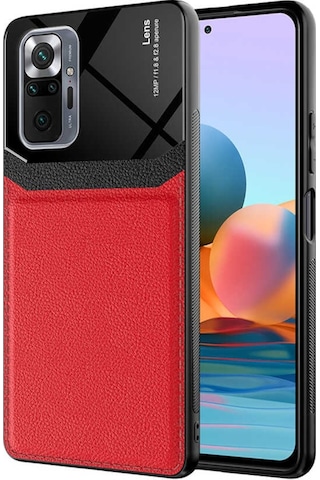 Xiaomi Redmi Note 10 Pro Kılıf Zore Emiks Deri Görünümlü Kılıf