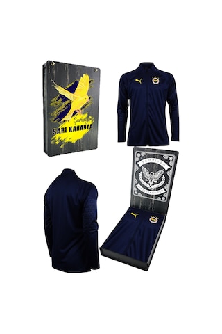 Fenerbahçe 23/24 Uv Kutulu A Takım Hoca Tam Fermuar Lacivert Çocuk Sweat Lacivert - Gri