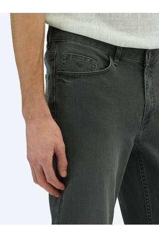 Koyu Yeşil Slim Fit Denim Pamuk Karışımlı Pantolon Koyu Yeşil