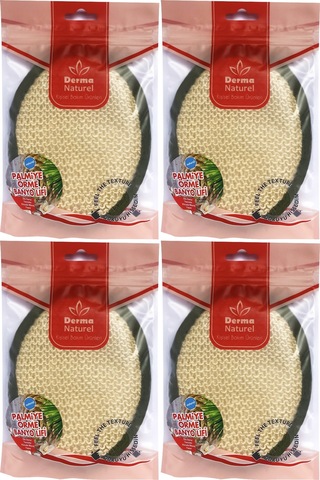Derma Naturel Örme Banyo Yüz Lifi 15 24cm Ms-02 4 Lü Set