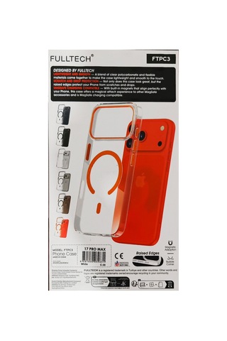 Apple iPhone 17 Pro Max Uyumlu, Ftpc3 Magsafe Şarj Destekli Şeffaf Kılıf