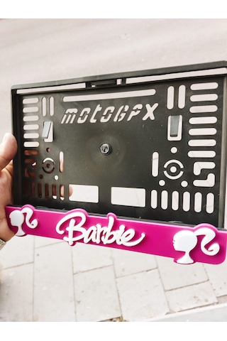 Motor Plakalık Barbie Takmatik Pleksi 3d Kabartma Kişiye Özel Lazer Kesim