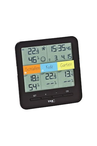 Tfa Dostmann Klimahome Mega Tfa 30.3060 Mega Radyo Termo/higro İstasyonu Dahil. Kablolu Verici Siyah