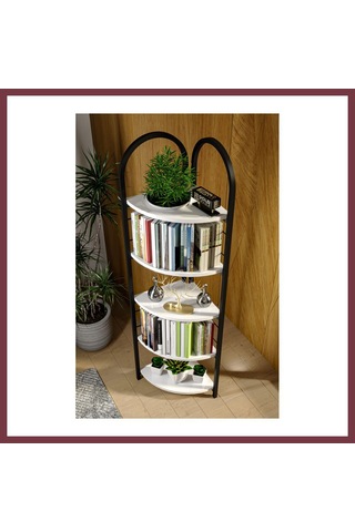 Storeşahin Metal Köşe Kitaplığı Beyaz 150 Cm Shn0720