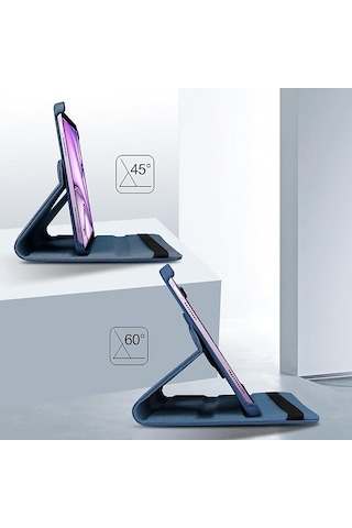 Apple Uyumlu iPad Air 11 2024 A2902-a2903 M2 Dönebilen Pu Deri Standlı Tablet Kılıfı