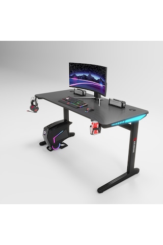 Blaze Rgb Ledli Oyuncu Masası 120x60x74 Siyah