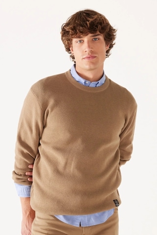 Wrangler Bisiklet Yaka Regular Fit Toprak Erkek Kazak W22210660 001