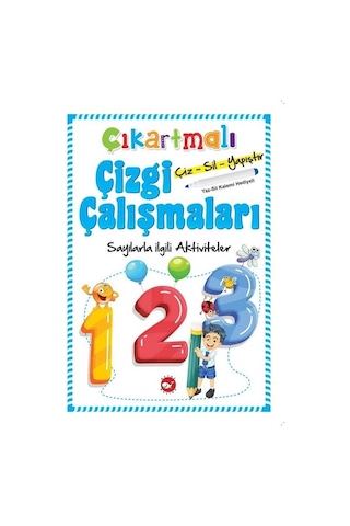 Çıkartmalı Çizgi Çalışmaları-Sayılarla ilgili Aktiviteler- Beyaz Balina Yayınları
