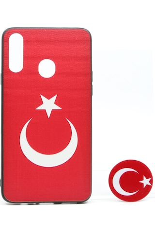 Nettech Samsung Galaxy A20s Uyumlu Desenli Popsocket Seri Arka