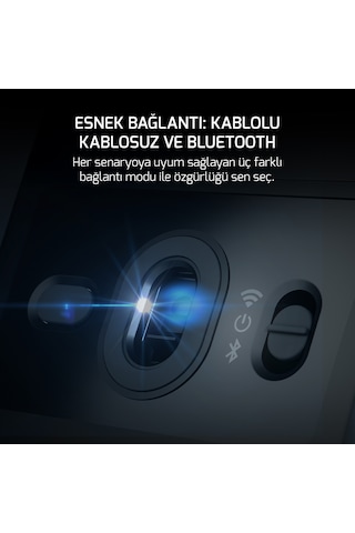 Gamepower Fenix 24.000dpı Triple Mode Kablolu/bluetooth/2.4g Siyah Gaming Mouse Fenix