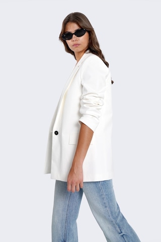 Thalure Kadın Beyaz Keten Blazer