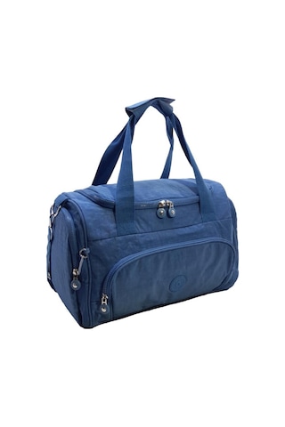 Hafif Klinkır Kumaş Yağmur Geçirmez Kabin Boy Seyehat Spor Çantası Mavi