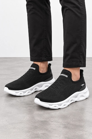 Ht Hotin Bonita Erkek Bağcıksız Triko Günlük Sneaker Ayakkabı - Siyah