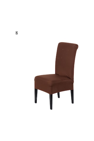 Fosenze Yüksek Omuzlu Otel Ofis Restoran Sandalye Kılıfı - Basit Tek Renkli, Esnek Dokulu, Kaymazsız, Tüm Yüzeyli Örtü - 21 Renkten Seçim Diğer