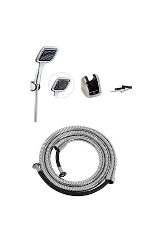 Kardelen Mafsallı Duş Başlığı + Örgülü  Duş Hortumlu Duş Seti Diğer