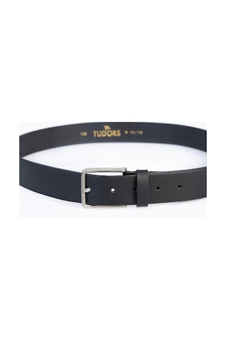 Tudors Erkek %100 Hakiki Deri 3,5 Cm Klasik Siyah Kemer-27073 Siyah