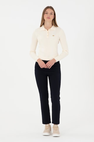 U.S. Polo Assn. Kadın Lacivert Carrot Hight Waist Fit Kanvas Pantolon 50298544-VR033