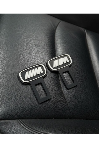 Tüm Araçlara Uyumlu Bmw M Logolu Koltuk Kemer Tokası Aksesuarı
