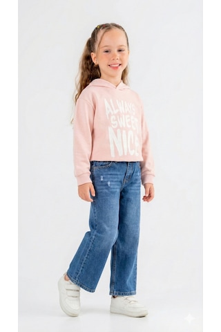 Xo Kids Kız Çocuk 2li Kombin Takım 8-14 Yaş Set0401 Mavi