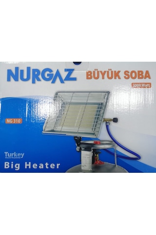 Nurgaz Tüplü Büyük Soba+Dedantör Seti