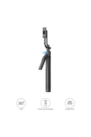 Tripod Çok Amaçlı 1.6m Kumandali Kamera Telefon Tutucu C17 Siyah