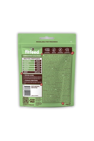 Freeze-dried Çiğ Hindi Göğüs Köpek Ödül Maması 40g
