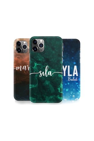 Apple iPhone Uyumlu 11 Pro Max Kılıf Kişiye Özel Silikon Kılıf Üzerine Yazı