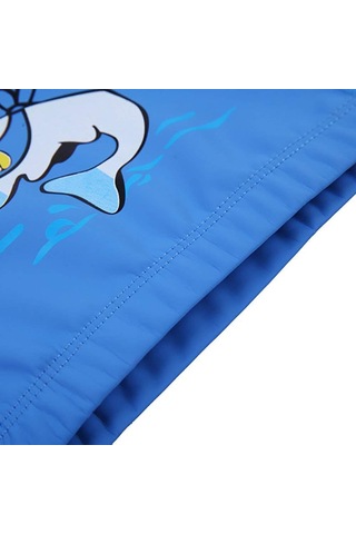 Unisex Su Geçirmez Silikon Yüzme Bone Mavi Yunus Çocuklar İçin Mavi