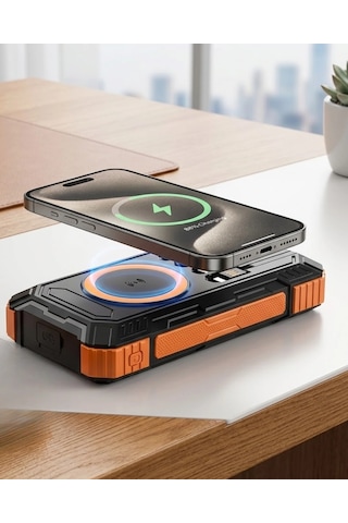 Mey Najmaddin 20000 Mah Powerbank Güneş Enerjili Kablosuz Şarj Hızlı Şarj Taşınabilir Batarya Kopya Najmaddin 75486036