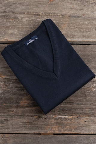 V Yaka Battal Büyük Boy Yünlü Kolsuz Triko Süveter Lacivert