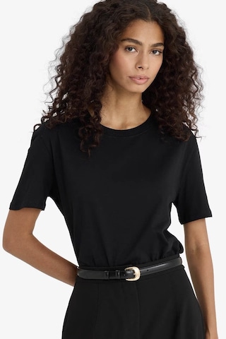 Defacto %100 Pamuk Basic Siyah Kadın T-shirt W9584az/bk81 Siyah