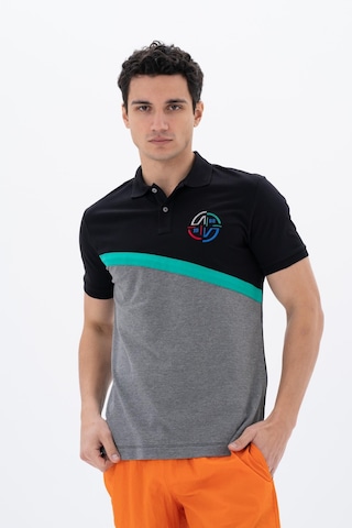 AR-MA Arma Erkek Baskılı Regular Fit % 95 Pamuklu %5 Likralı Polo Yaka T-shirt Y25374303701 Siyah