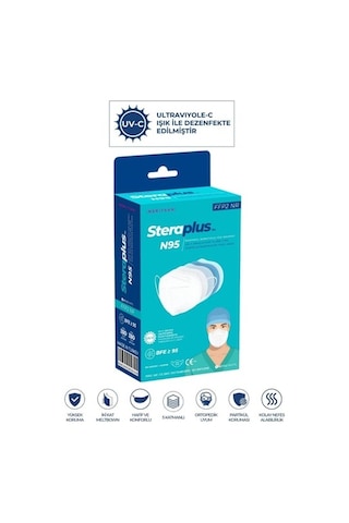 Steraplus N95 Maske 10 Adet Kutulu Beyaz
