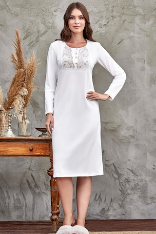 Kadife Sabahlık Zakkum Gecelik Şık Zarif 2li Set Çeyiz Özel Günler Flz 32-48 Vizon